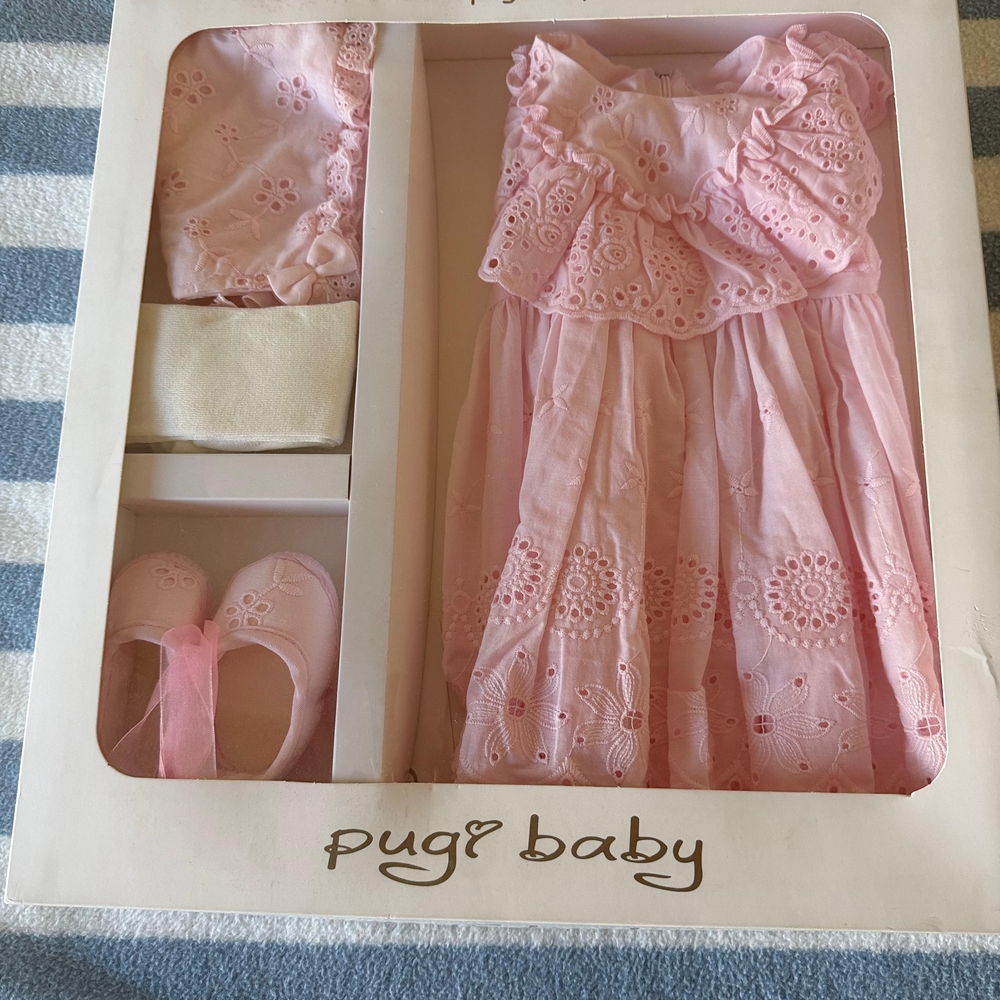 Charming Pink Dress Set Size 0-3 Mount